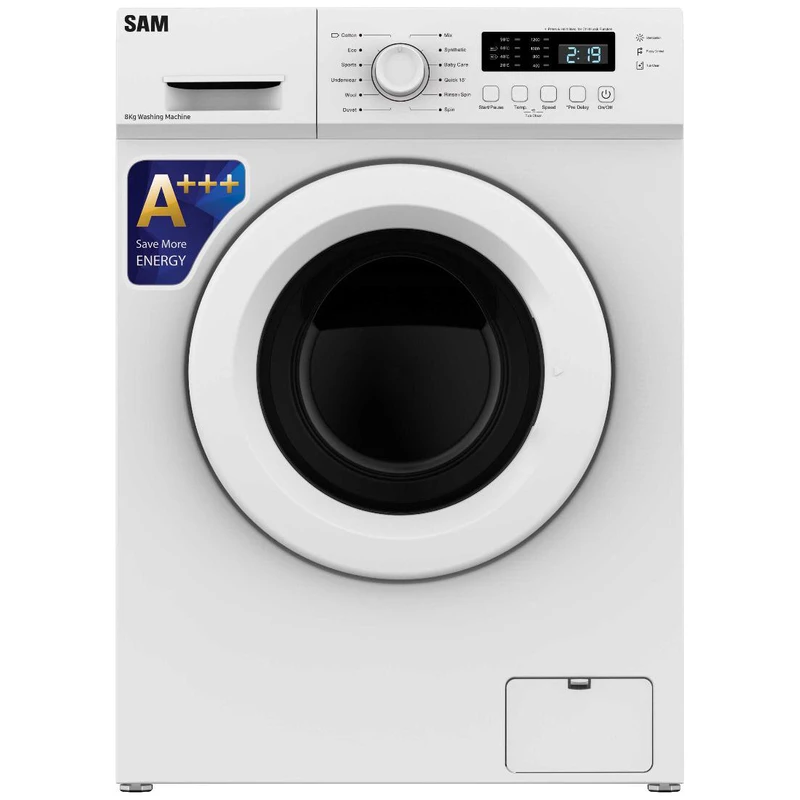 ماشین لباسشویی سام الکترونیک مدل Q1225 W ظرفیت 8 کیلوگرم ماشین لباسشویی سام الکترونیک مدل Q1225 W ظرفیت 8 کیلوگرم